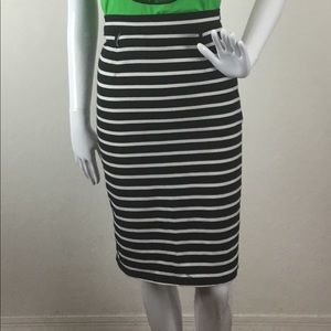 L’atiste Striped High Waisted Pencil Skirt